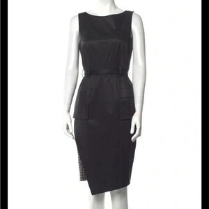 Thomas Wylde black studded carnivore thorn midi dress